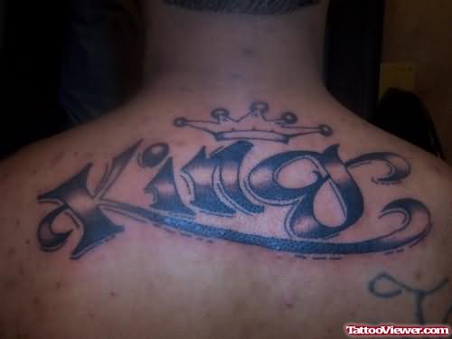 King Crown Tattoo On Back