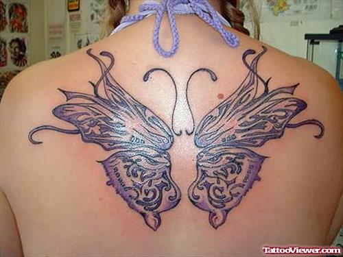 Butterfly Crown Tattoo Designs