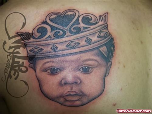 Baby With Crown Tattoo