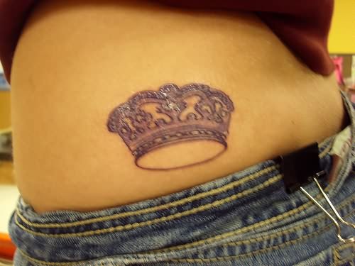 Crown Tattoo On Belly
