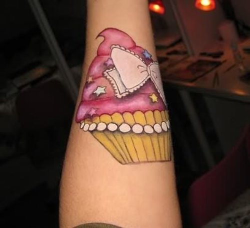 Marvelous Cup Cake Tattoo