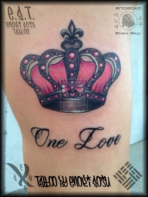 One Love Crown Tattoo