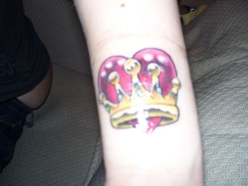 Color Crown Tattoo On Sleeve