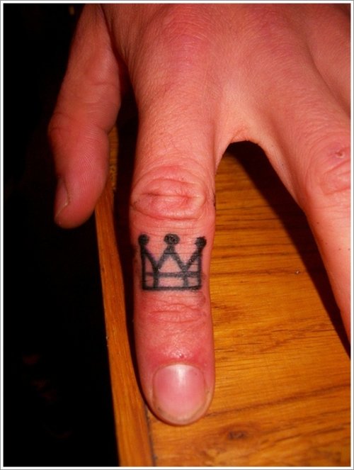 Best Crown Tattoo On Finger