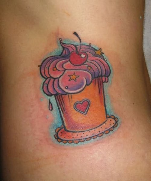 Cupcakes Tattoo On Side