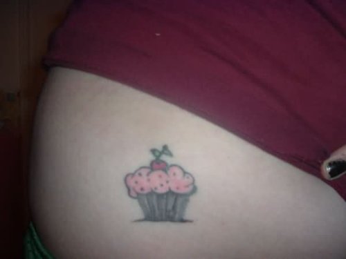 Lowerback Cupcake Tattoo