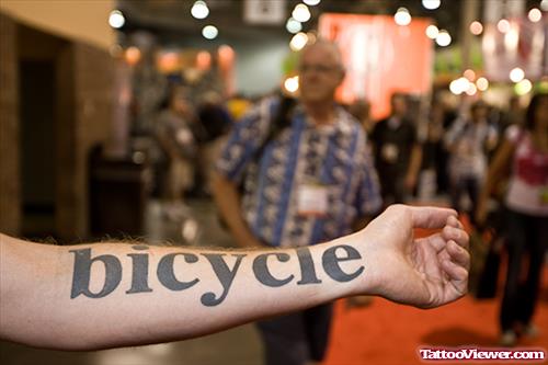 Bicycle Tattoo On Arm