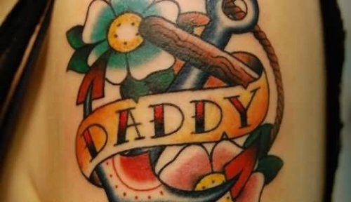 Memorial Daddy Banner Tattoo