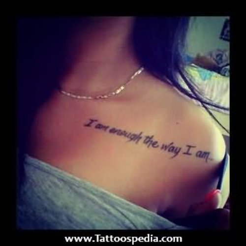 Left Collarbone Dad Tattoo For Girls