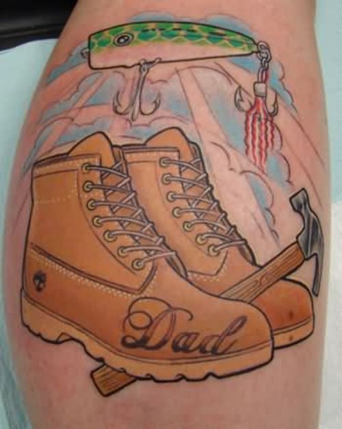 Boots And Hamer Dad Tattoo