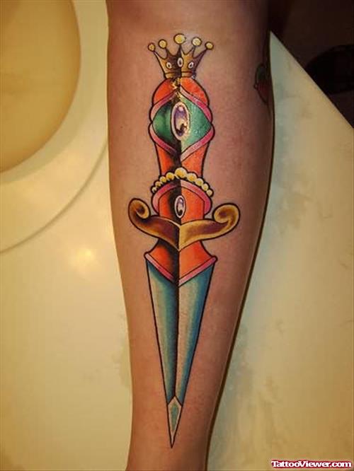 Elegant Dagger Tattoo