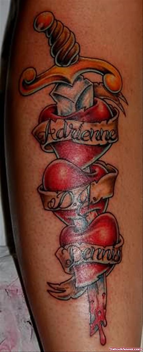 Adrinne Dagger Tattoo