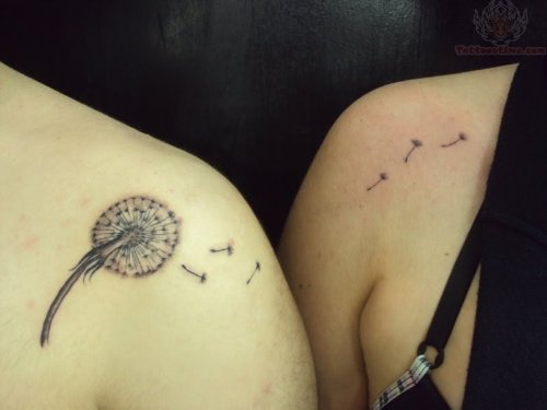 Dandelion Tattoo On Shoulder