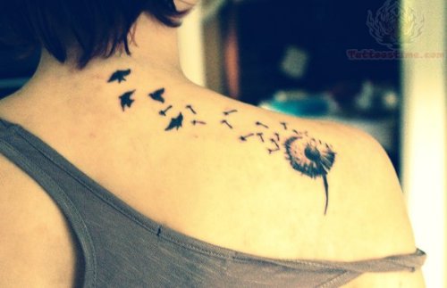 Pretty Dandelion Tattoo