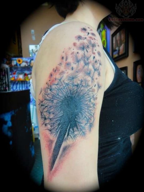 Dandelion Bicep Tattoos