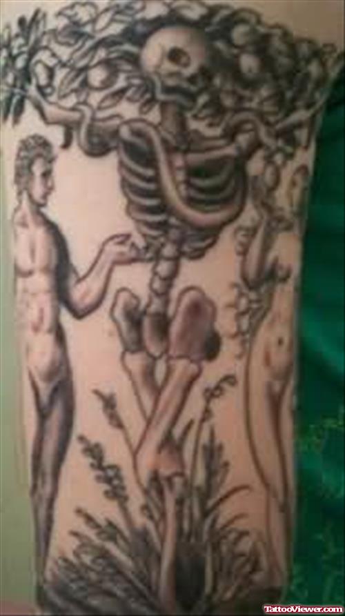 Scary Skeletons Death Tattoo