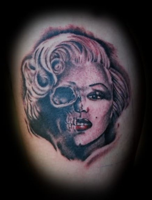 Marylin Skull Tattoo