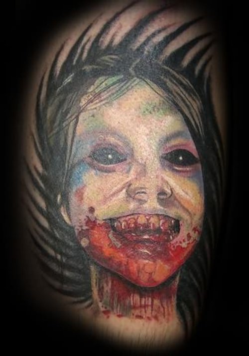 Zombie Girl Death Tattoo