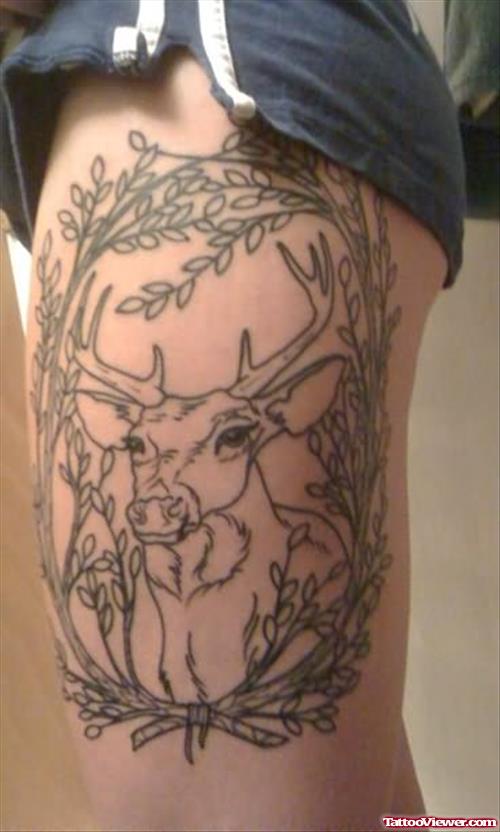 Deer Outline Tattoo