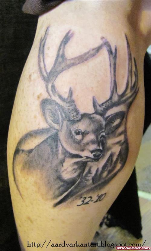 Deer Calf Tattoo