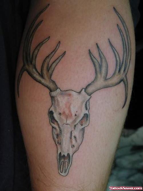 Lovely Deer Skull Tattoo