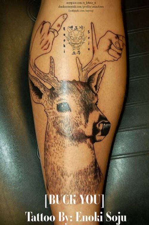Amazing Deer Tattoo