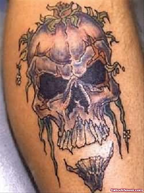 A Demon Skull Tattoo