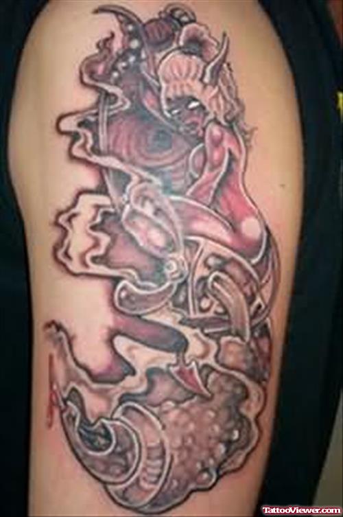 Creative Demon Tattoo