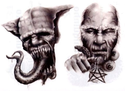 Evil Demon Tattoos Design