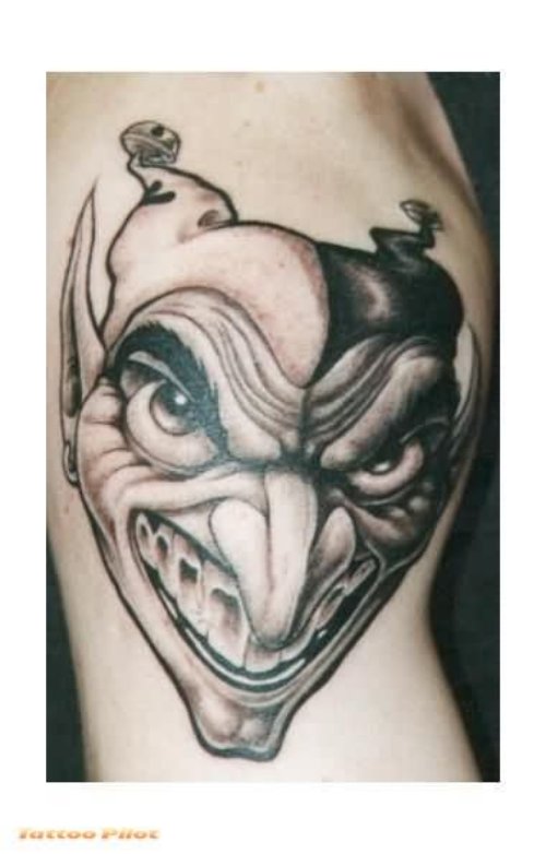Jester Demon Face Tattoo