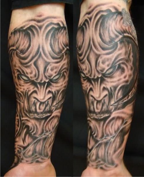 Forearm Demon Tattoos