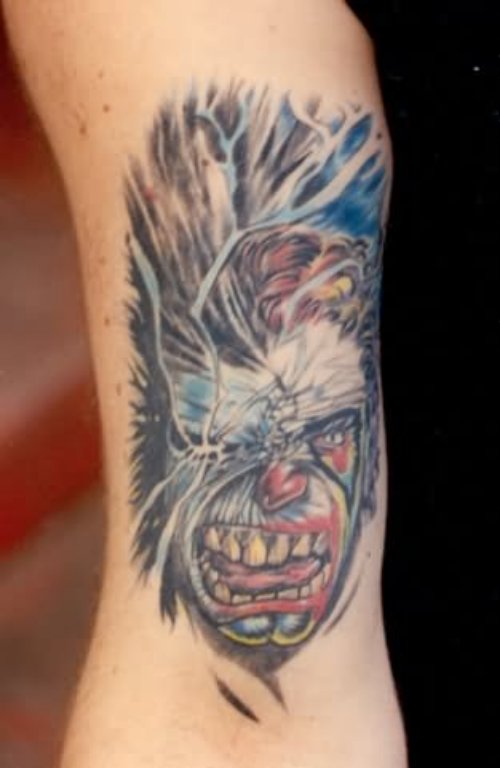Angry Demon Tattoo On Bicep