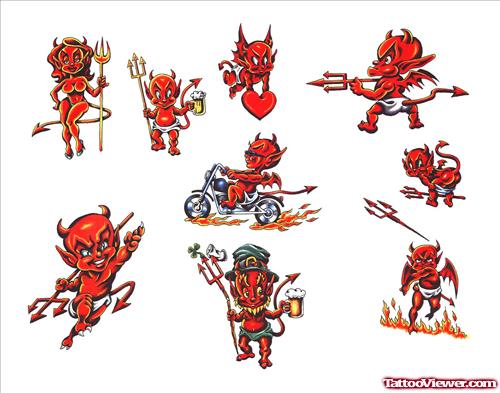 Red Devil Tattoos Designs