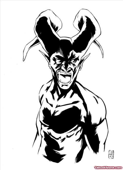 Devil Tattoo Sketch