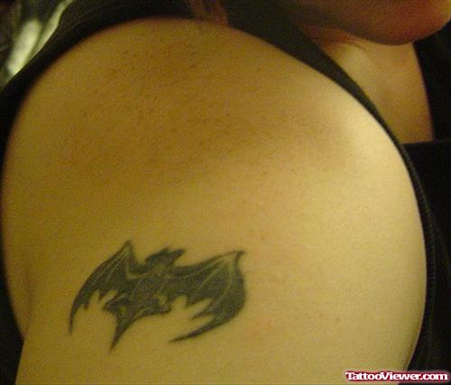 Devil Bat Tattoo On Right Back Shoulder