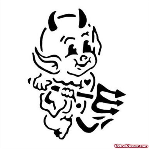Devil Kid Tattoo Sample