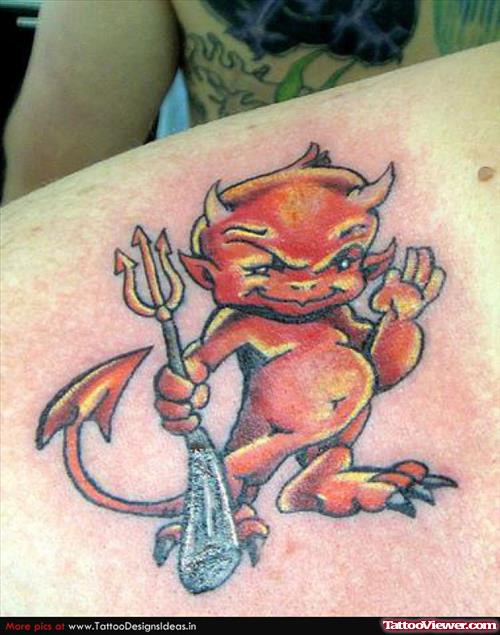 Cute Red Devil Tattoo