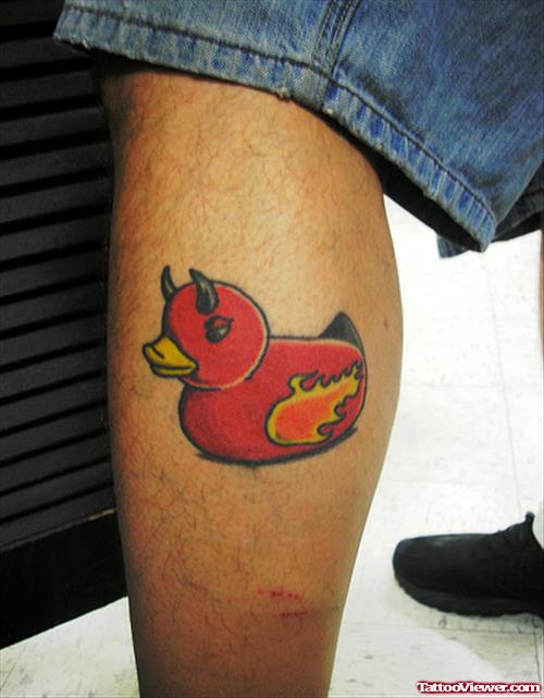 Classic Devil Duck Tattoo Design