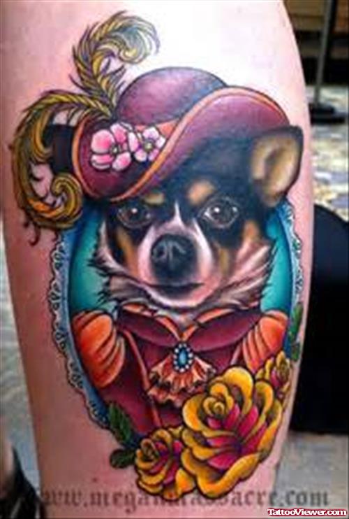 Funny Devil Dog Tattoo Design