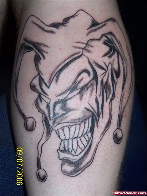 Devil Clown Head Tattoo
