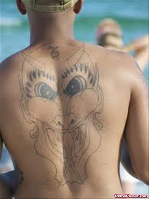 Devil Tattoo On Back