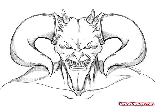 Devil Head Tattoo Design