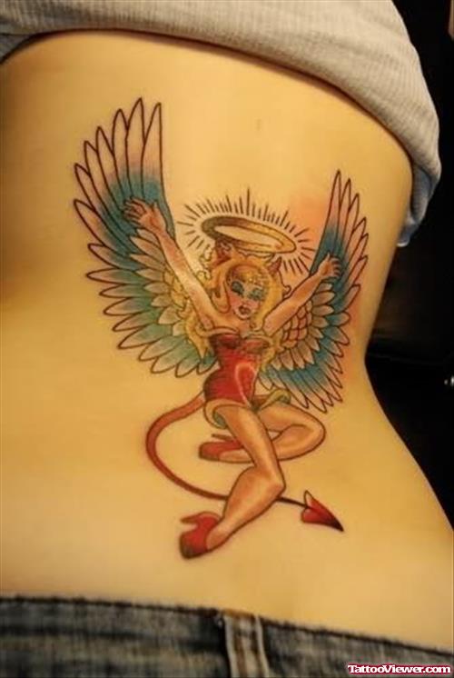 Flying Angel Girl Tattoo