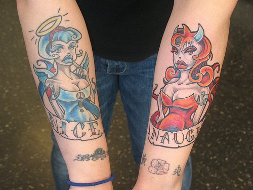 Angel n Devil Tattoo Designs