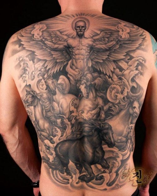 Back Devil Tattoo For Men