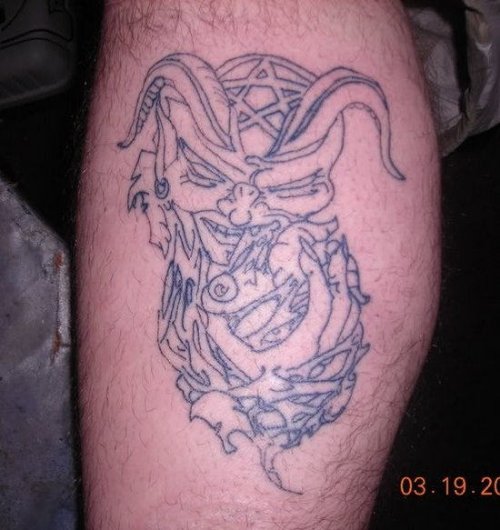 Stylish Devil Tattoo Design