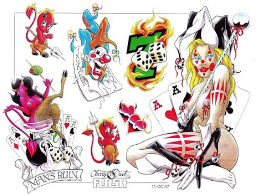 Devil Joker With More Tattoo Designs