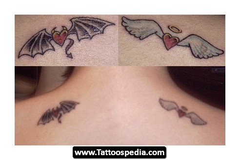 Devil Back Shoulders Tattoo