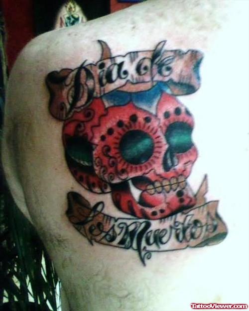 Dia De Los Muertos Suagr Skull Tattoo
