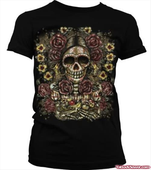 Dia De Los Muertos T-Shirt Tattoos